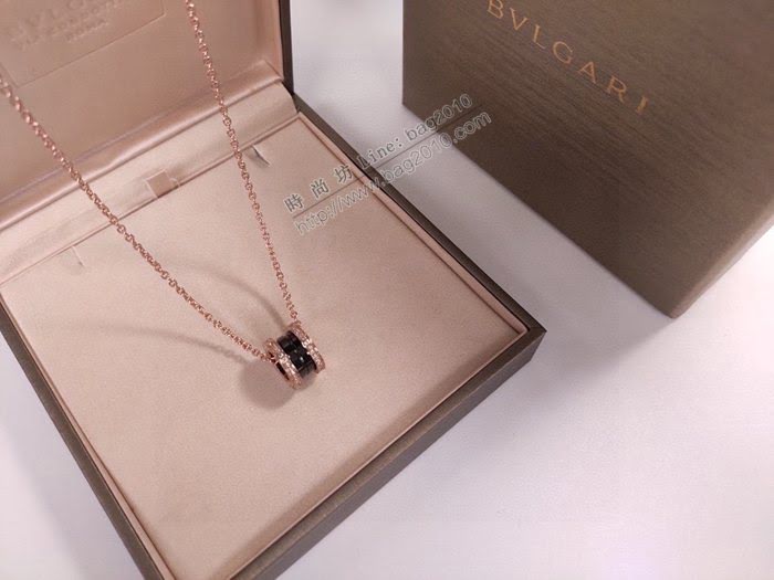 Bvlgari飾品 寶格麗高品質新款黑白陶瓷鑲鑽項鏈  zgbq3307